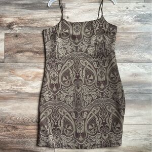 Old Navy Women’s Knee Length Spaghetti Strap Paisley Zip Lined Dress Size 10